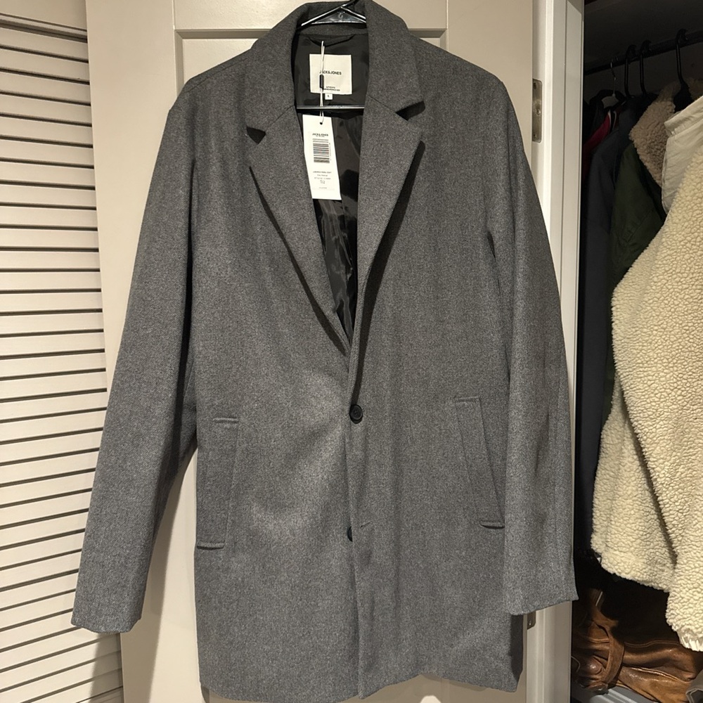 Jack & Jones Classic Gray Trench Coat